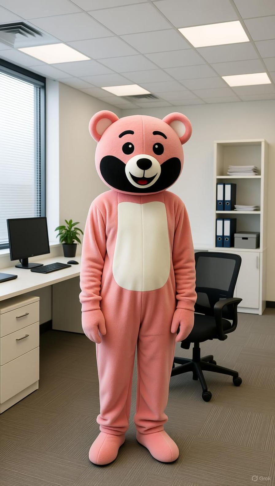 Premium Pink Teddy Bear Mascot Costume – Cute & Soft Character