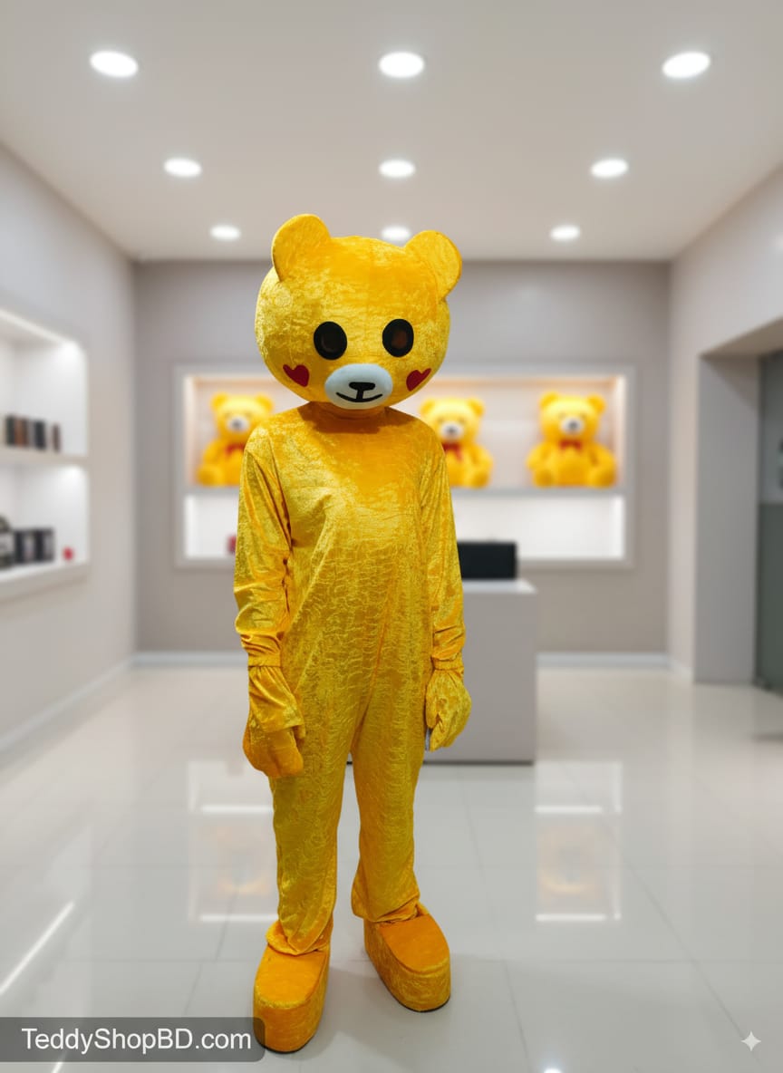Premium Yellow Mascot Bear Costume – Teddy Shop BD