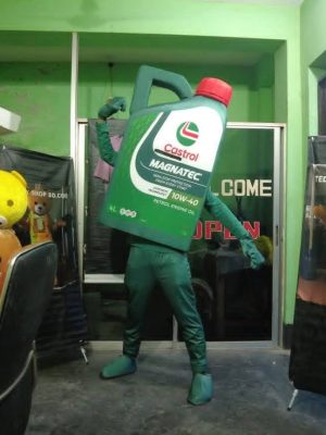 Home Castrol Engine Oil Mascot Costume – Adult Event & Promotion Suit