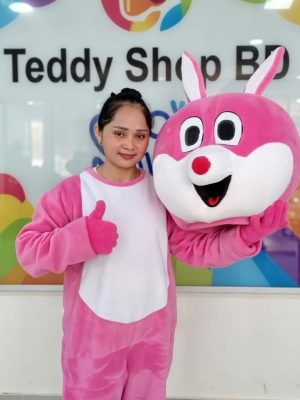 Home Pink Rabbit Costume full body bunny mascot suit