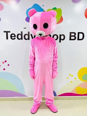 Home Pink Teddy Bear Mascot Costume Bangladesh adult character suit
