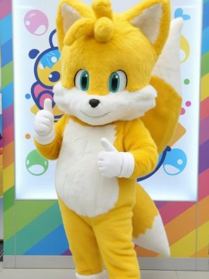 Home Yellow Fox Mascot Costume full body cartoon suit teddy shop bd