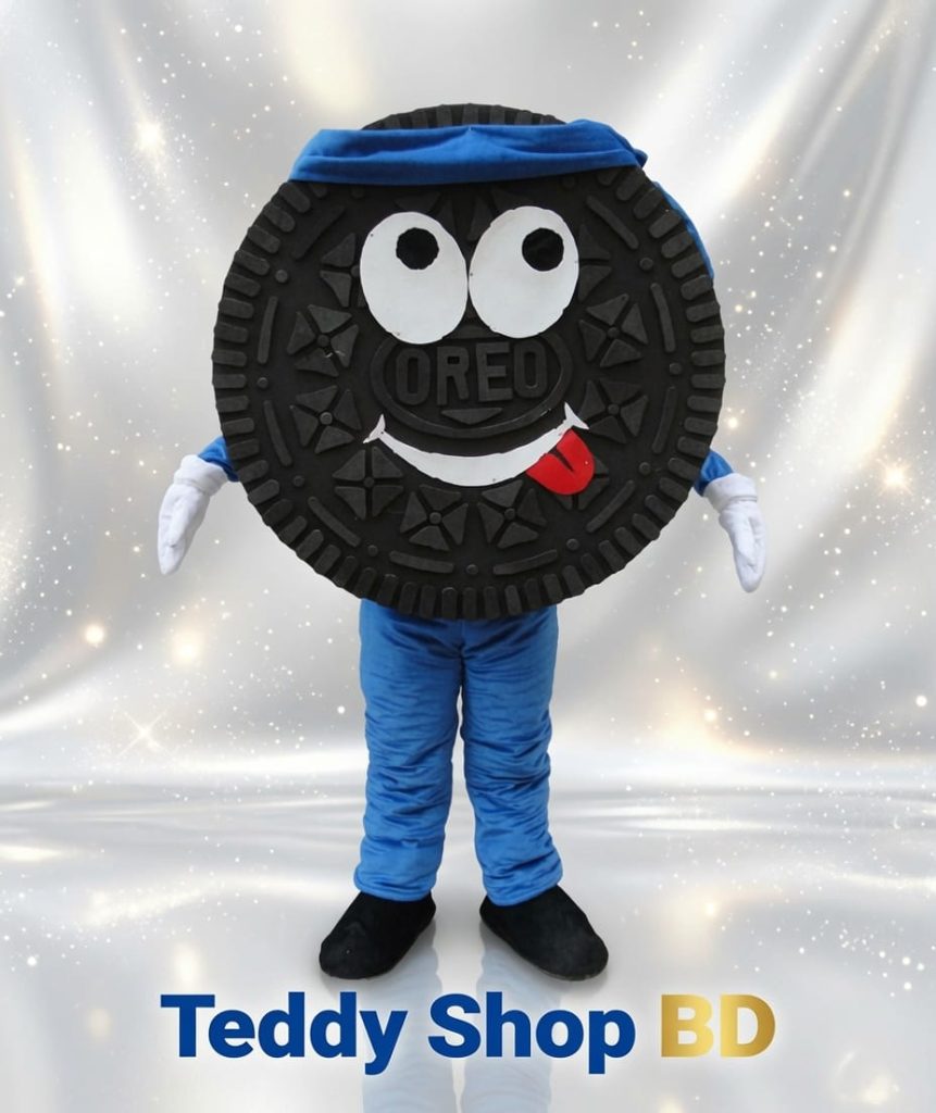 Teddy Shop BD Oreo Mascot Costume | Premium Cookie Character Costume for Events teddy shop bd oreo mascot costume | premium cookie character costume for events