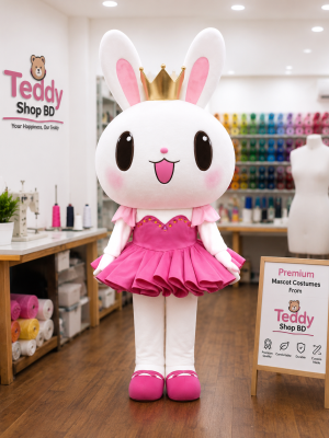 Premium White Rabbit Mascot Costume by Teddy Shop BD for Birthday Parties and Events